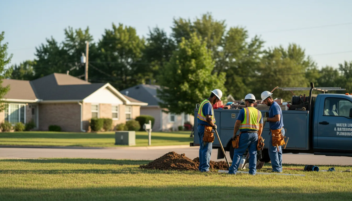 Residential water line and bathroom plumbing service in Volant, PA
